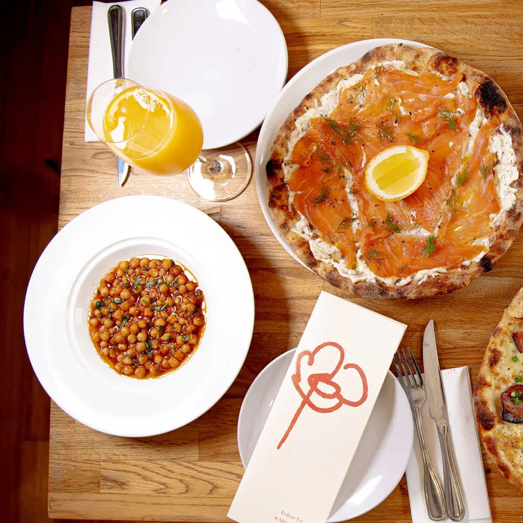 Smoked salmon pizza, small plates and a cocktail at Alfreda
